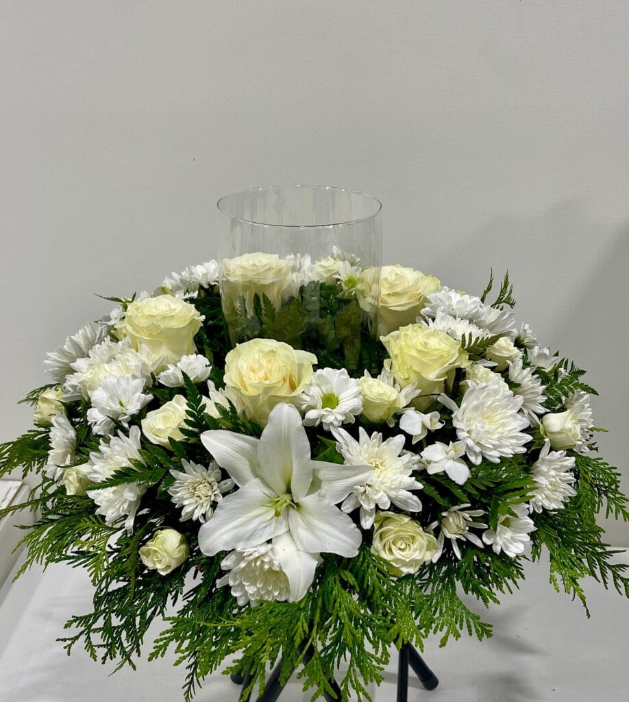 Centre floral per a cendres – Floristeria Salvatge