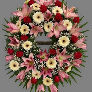 Corona Gervera Lilium i Roses