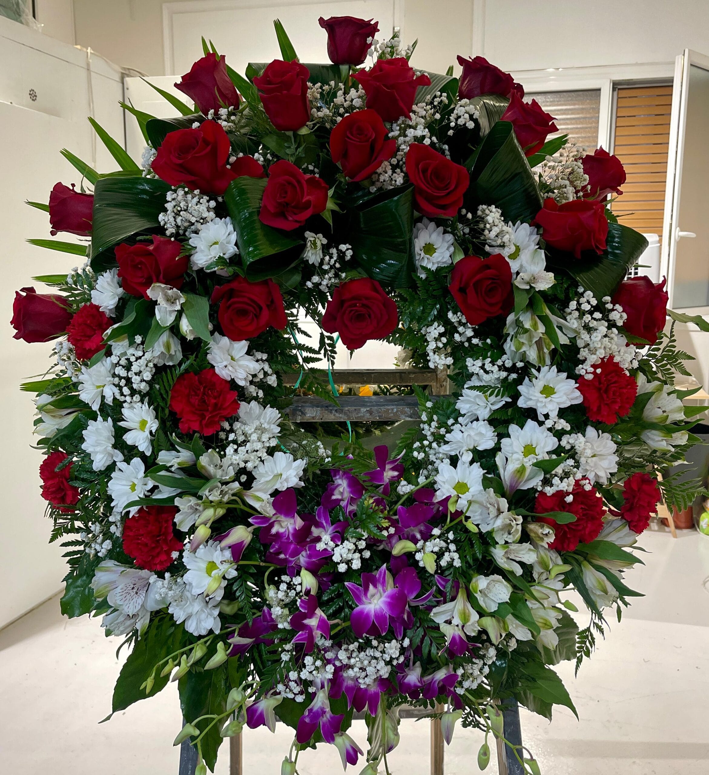 Corona Rosas Margarides i Orquídies